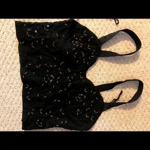 Never worn . Beaded detail crop . Pairs cute with literally anything